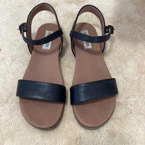 Steve Madden Black Leather Sandals